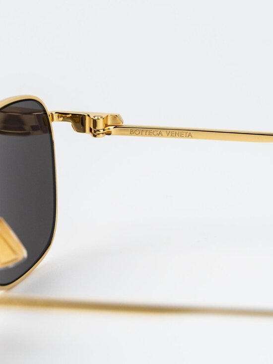 Bottega Veneta Women Sunglasses Gold Grey Rectangle BV1300S 001 NEW AUTHENTIC main image 10